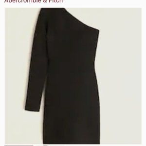 XS BLACK KNIT ONE SHOULDER BODYcon DRESS 159-591-3344-900